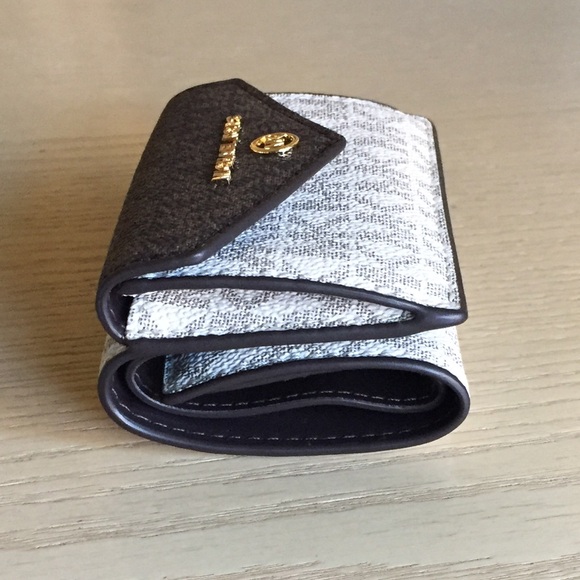 Michael Kors Chocolate Multi Small Trifold Wallet - Picture 2 of 10